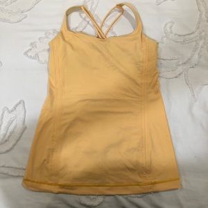 Lululemon yellow tank with support